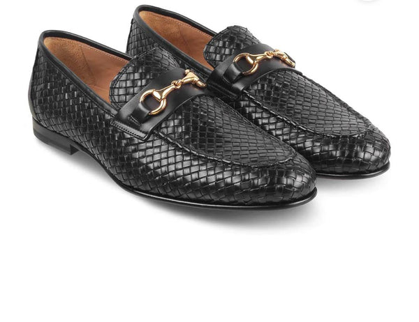 Latest Woven Leather Horsebit Loafer