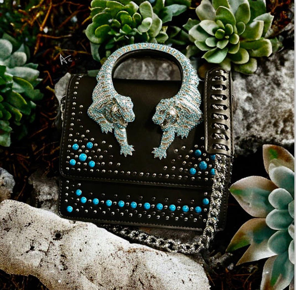 Roar Crystal-Embellished Shoulder Bag