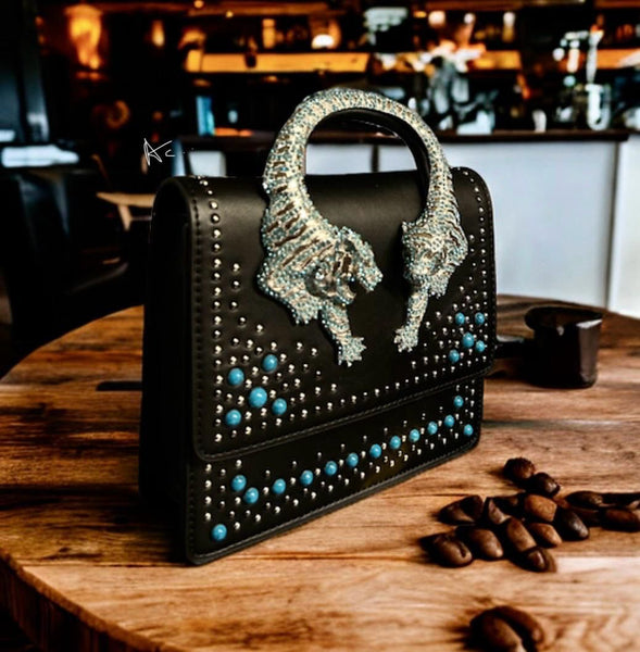 Roar Crystal-Embellished Shoulder Bag