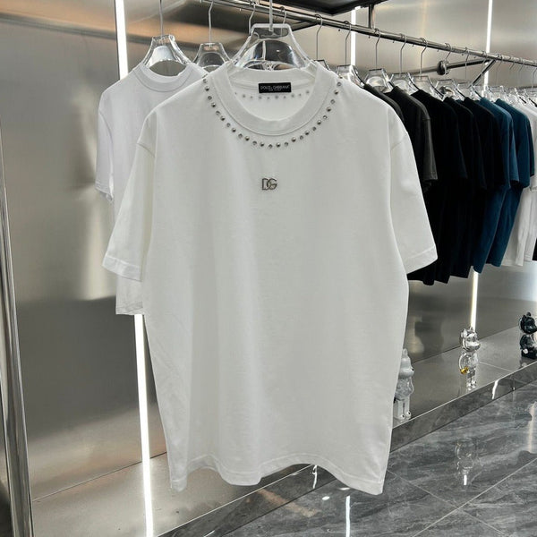 Cotton Crew Neck Drop Shoulder T-Shirt  Untilled  Studs