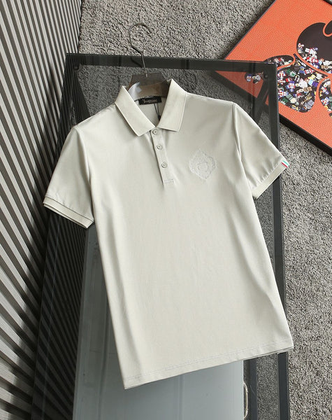 Polo Collar  Solid Embroidered  Premium T- shirt