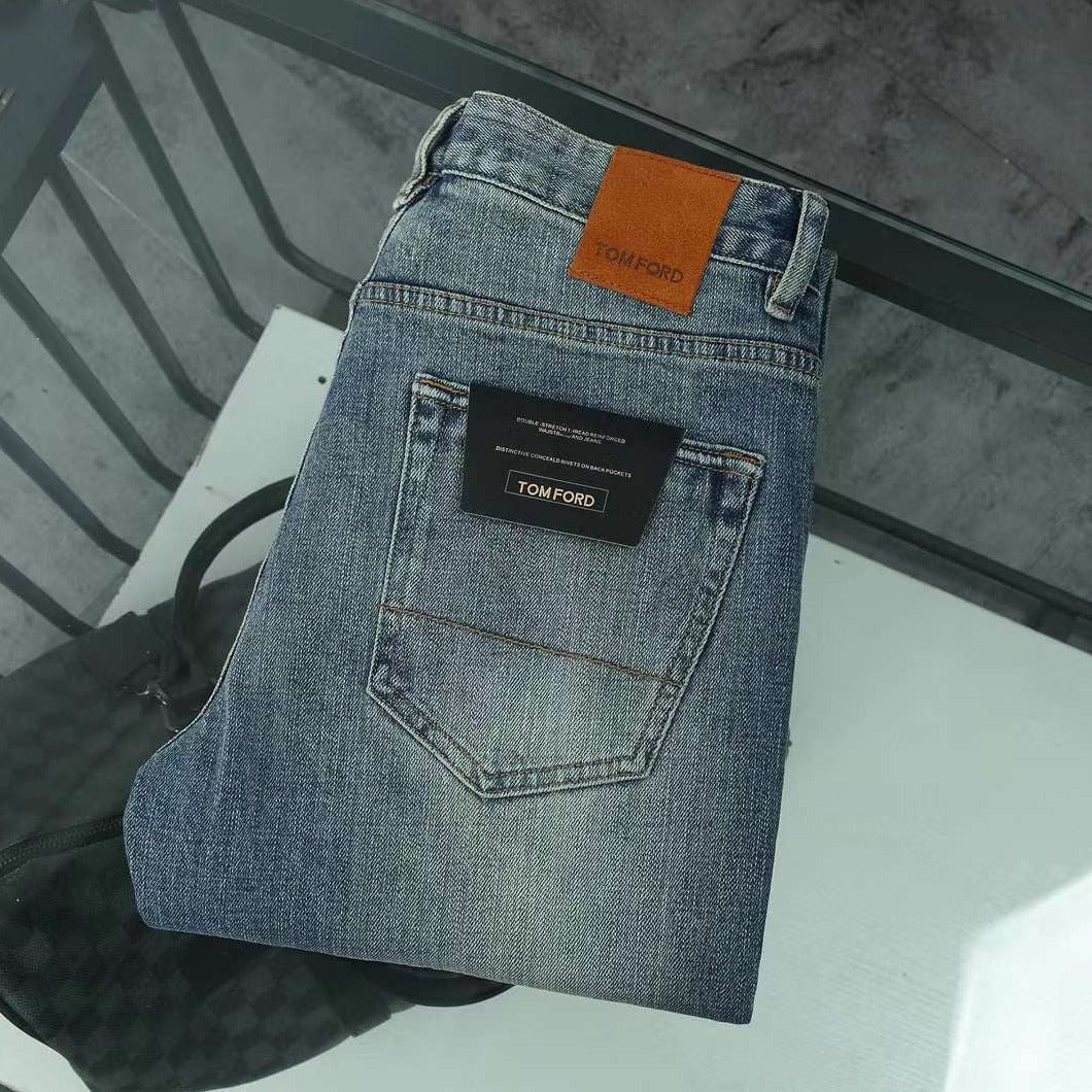 Imported Patched  Denim Jeans For Men