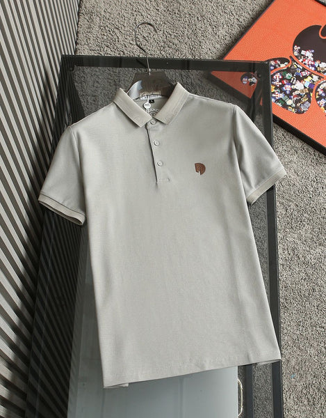 High and Quality  Patched Logo Polo T-shirt