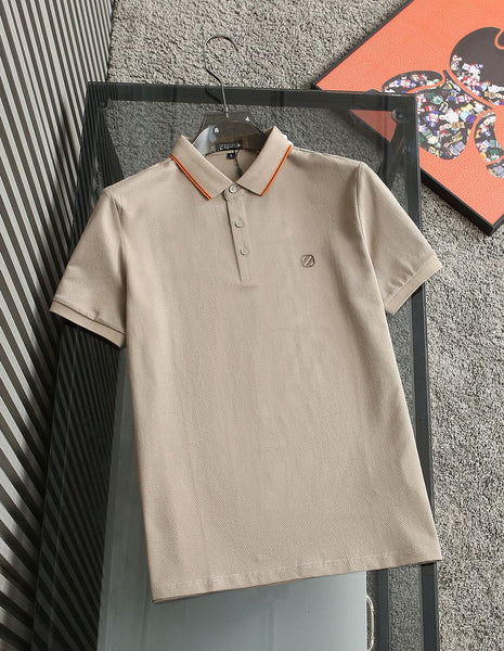 Embroidered Logo Polo Collar T-shirt