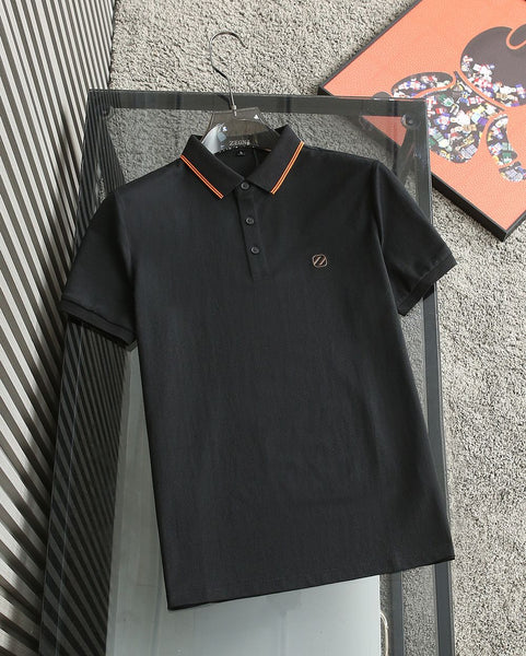 Embroidered Logo Polo Collar T-shirt