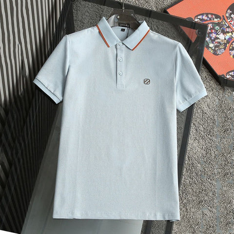 Embroidered Logo Polo Collar T-shirt