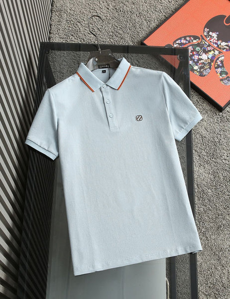 Embroidered Logo Polo Collar T-shirt