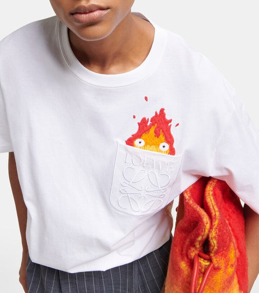 Calcifer Pocket T-Shirt For Women