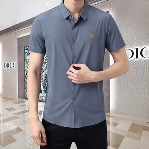 Branded Embroidered  Half Sleeve Formal Shirt