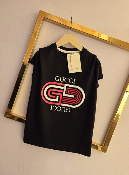 Little Ones' Elegance Logo-Print Crew Neck T-shirt