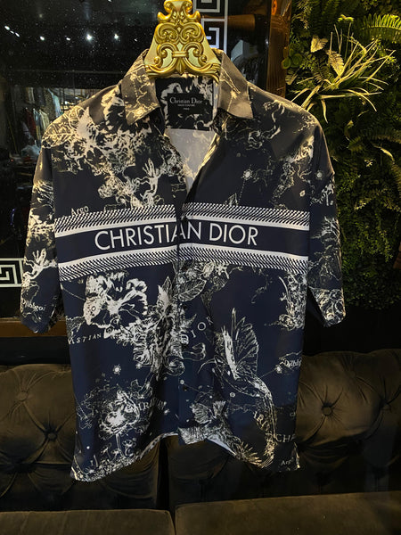 Men Latest Abstract Printed Drop Shoulder Shirt