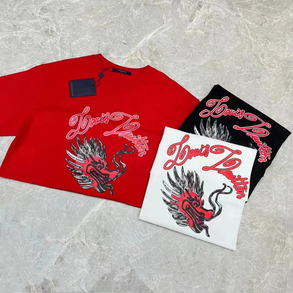 Premium  Dragon Face Drop Shoulder Tee