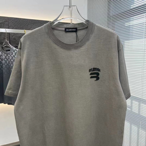 Premium Parody Line Embroidery Logo Drop Shoulder  Tee