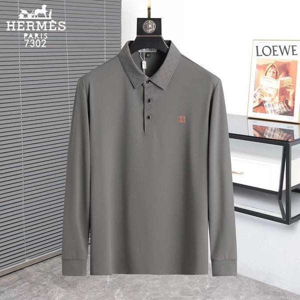 Premium Long Sleeve Polo T-shirt  with Embroidered Logo