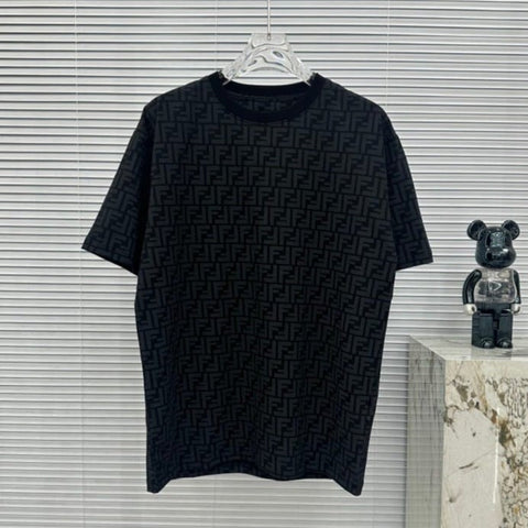 Luxurious  Drop Shoulder T-shirt With All-over Printed FF Motif