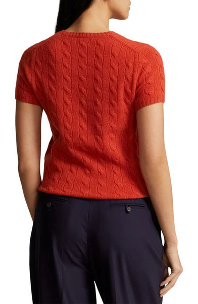 Striped Cable Short-Sleeve JUMPER  For Women