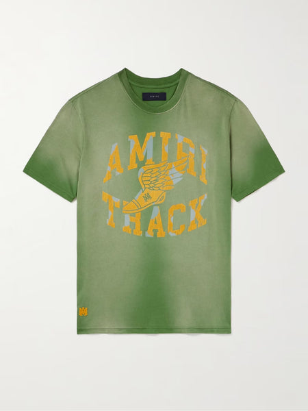 Luxury Track Logo-Flocked Drop Shoulder T-Shirt