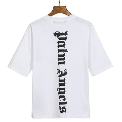 Premium Vertical Letter Printing Logo Oversized T-shirt