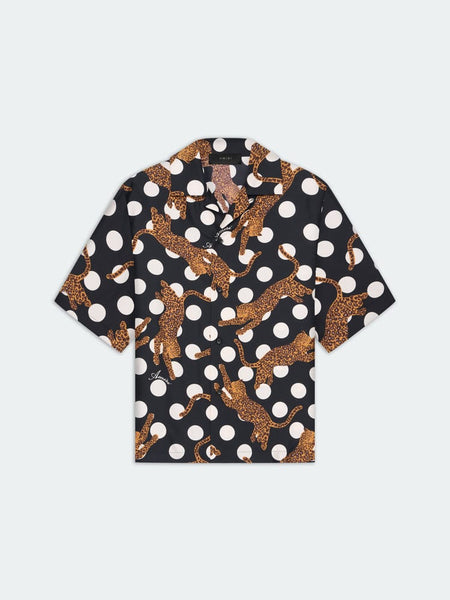 Premium Leopard Polka Dots Bowling Shirt