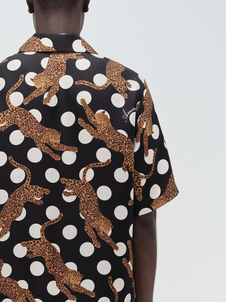 Premium Leopard Polka Dots Bowling Shirt