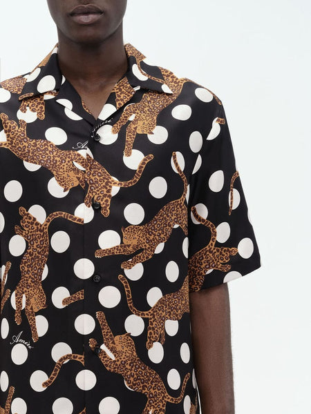 Premium Leopard Polka Dots Bowling Shirt