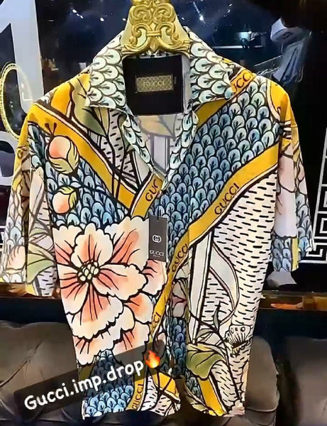 Luxury Hawaii Shirt With  Floral Print