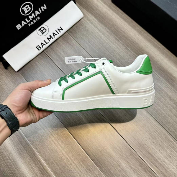 White & Green High End Quality Sneakers