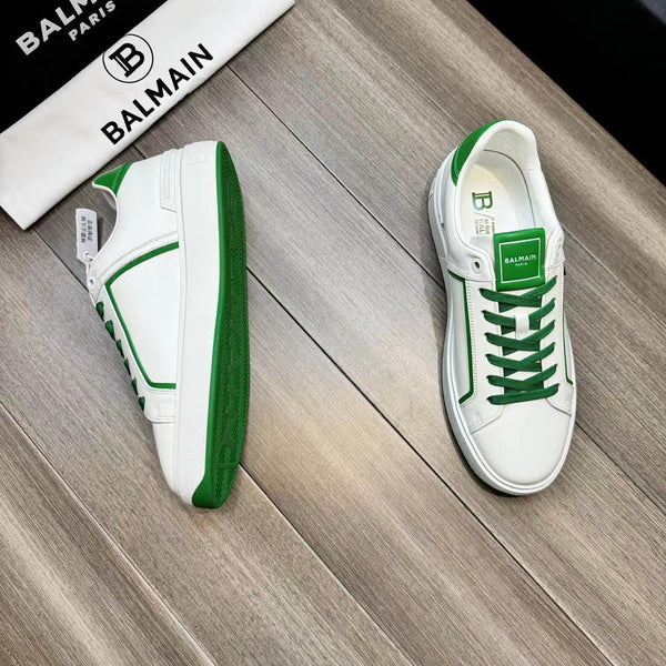 White & Green High End Quality Sneakers