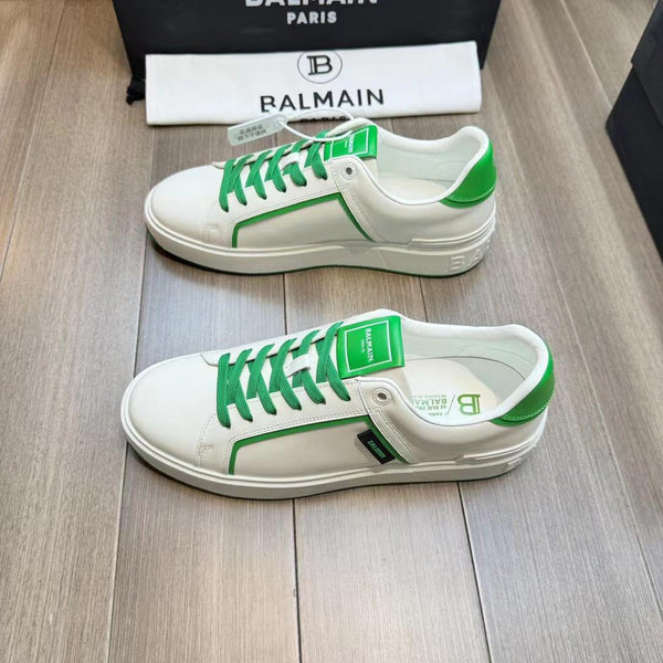 White & Green High End Quality Sneakers