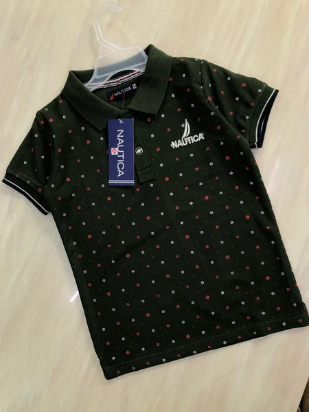 Branded  Dots Printed  Kids  T-shirt For Boys