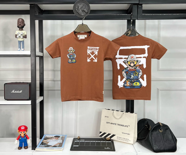 Luxury Digital Patched Logo  T-shirt For Kids