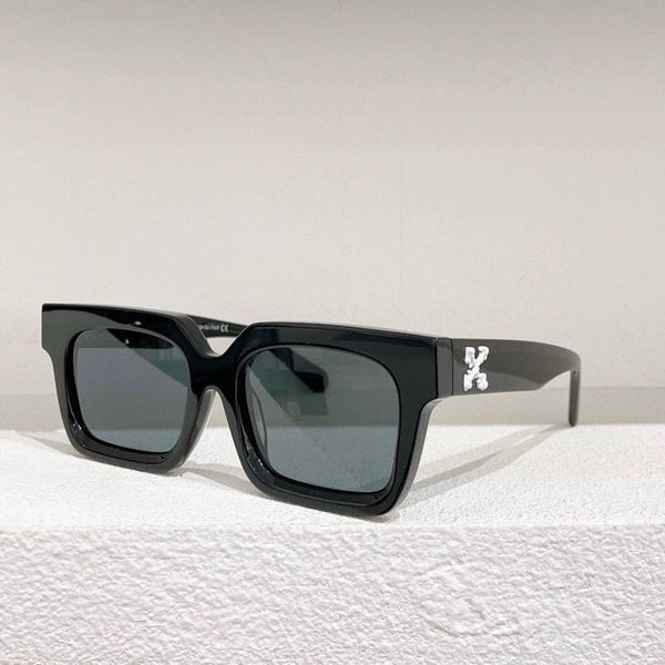 Branded Rectangular Frame Sunglasses