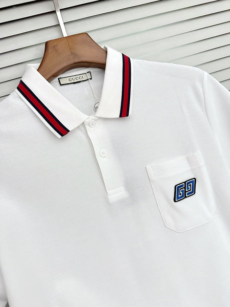 Premium Polo  T-shirt with GG Patched Logo