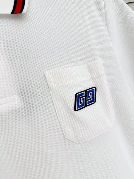 Premium Polo  T-shirt with GG Patched Logo