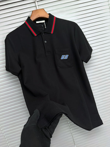 Premium Polo  T-shirt with GG Patched Logo