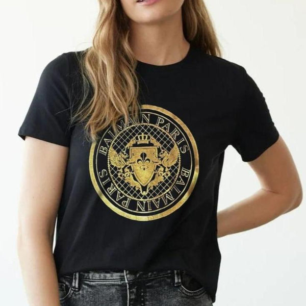 Luxury and  fashionable  Coin Logo T-shirt