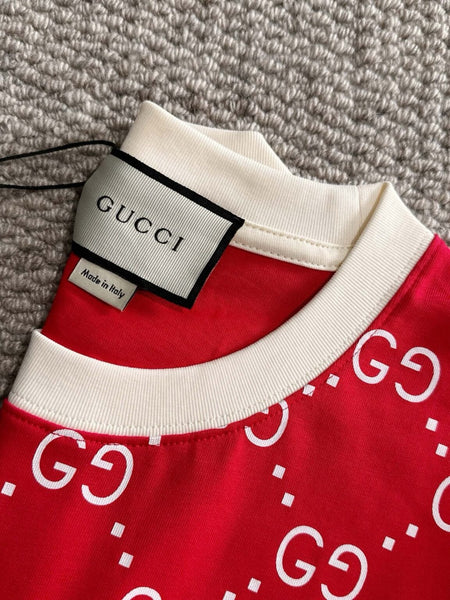 Luxury All Over GG Logo Printed T-shirt