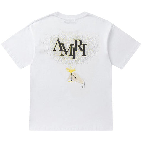 Luxury Champagne Crystal-Embellished T-shirt