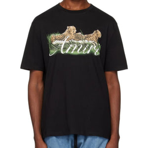 Cheetah Logo-Print  Branded  Oversized T-shirt