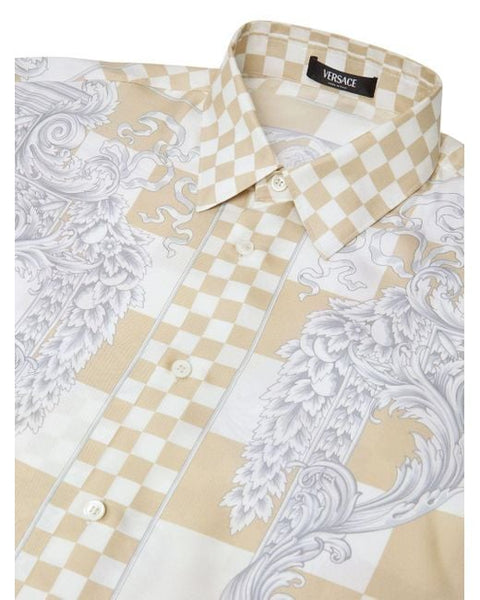 Luxury Latest  Collection Logo-Print Checked Shirt