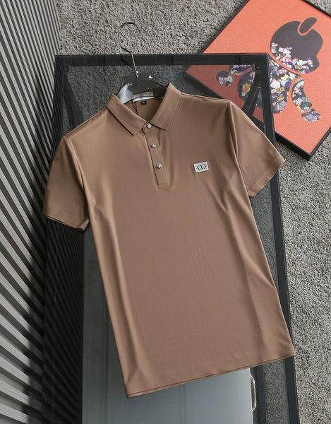 Imported Signature Style: Patched Logo Polo T-Shirt