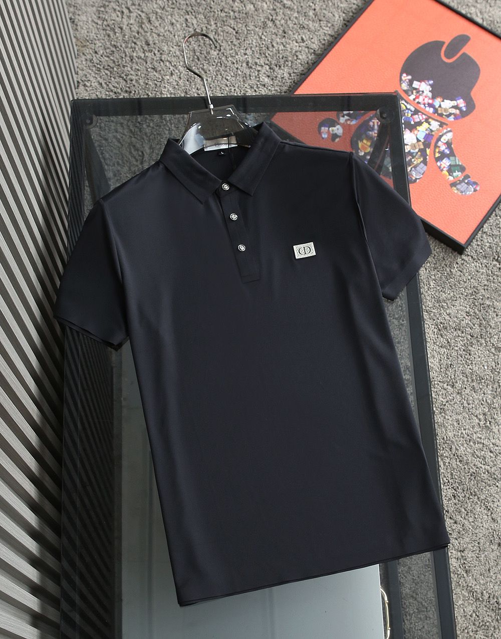 Imported Signature Style: Patched Logo Polo T-Shirt