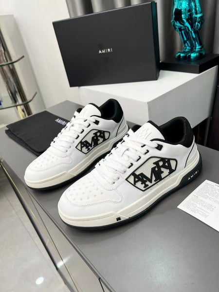 Imported Classic White Leather Sneakers With Logo