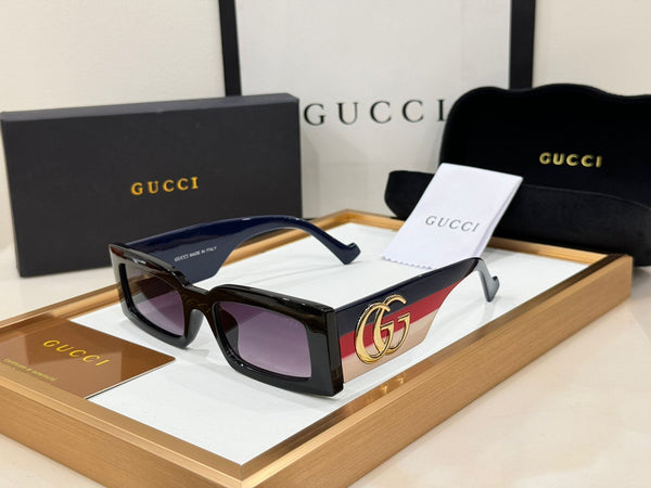 Logo-Plaque Rectangle-Frame Sunglasses