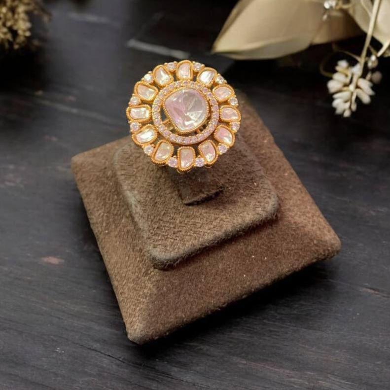 Luxury Crystal Rose Gold-Plated Classic Ring