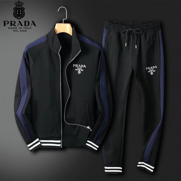 Men’s Luxury Black Tracksuit with Initial Logo