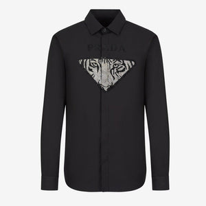 Premium Glitter Embellished Logo Shirt For Men