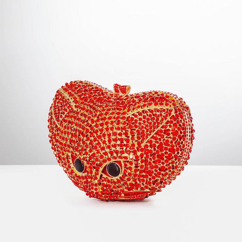 Red Fox Crystal Evening Bag