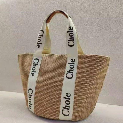 Large Woody Tote Basket Bag