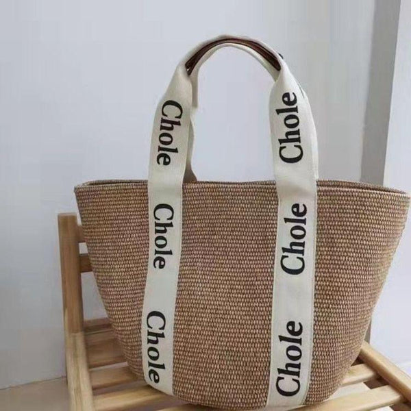 Large Woody Tote Basket Bag